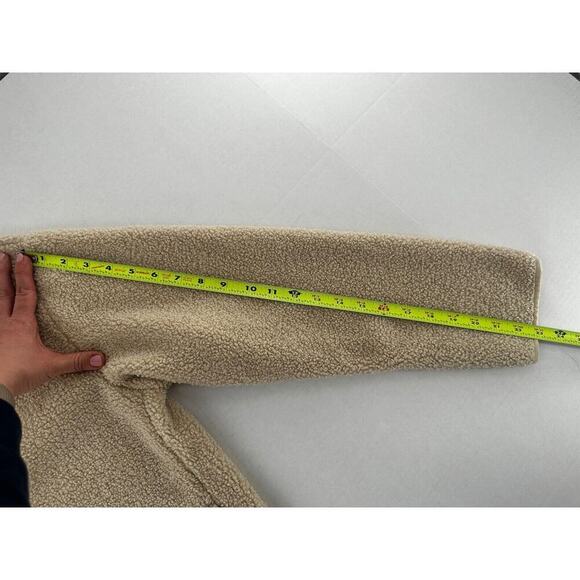 Joie Jacket Camel Snap Button Collarless Sherpa Boucle Size M Minimalist Outdoor - Picture 7 of 10